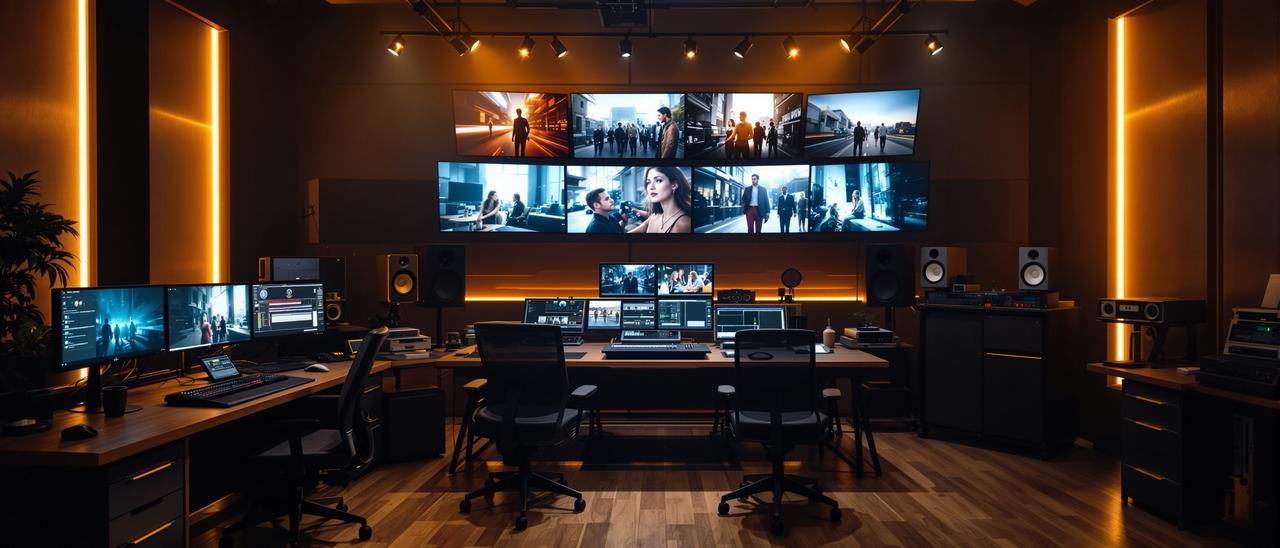 橘子影视后期制作工作室 - 专业影视制作环境